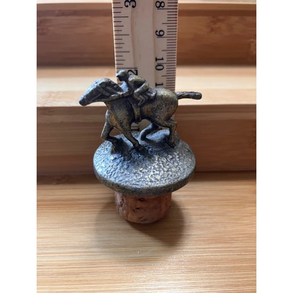 Blanton's Bottle Stopper OS Bronze Tone Horse Jockey Letter L Collectible